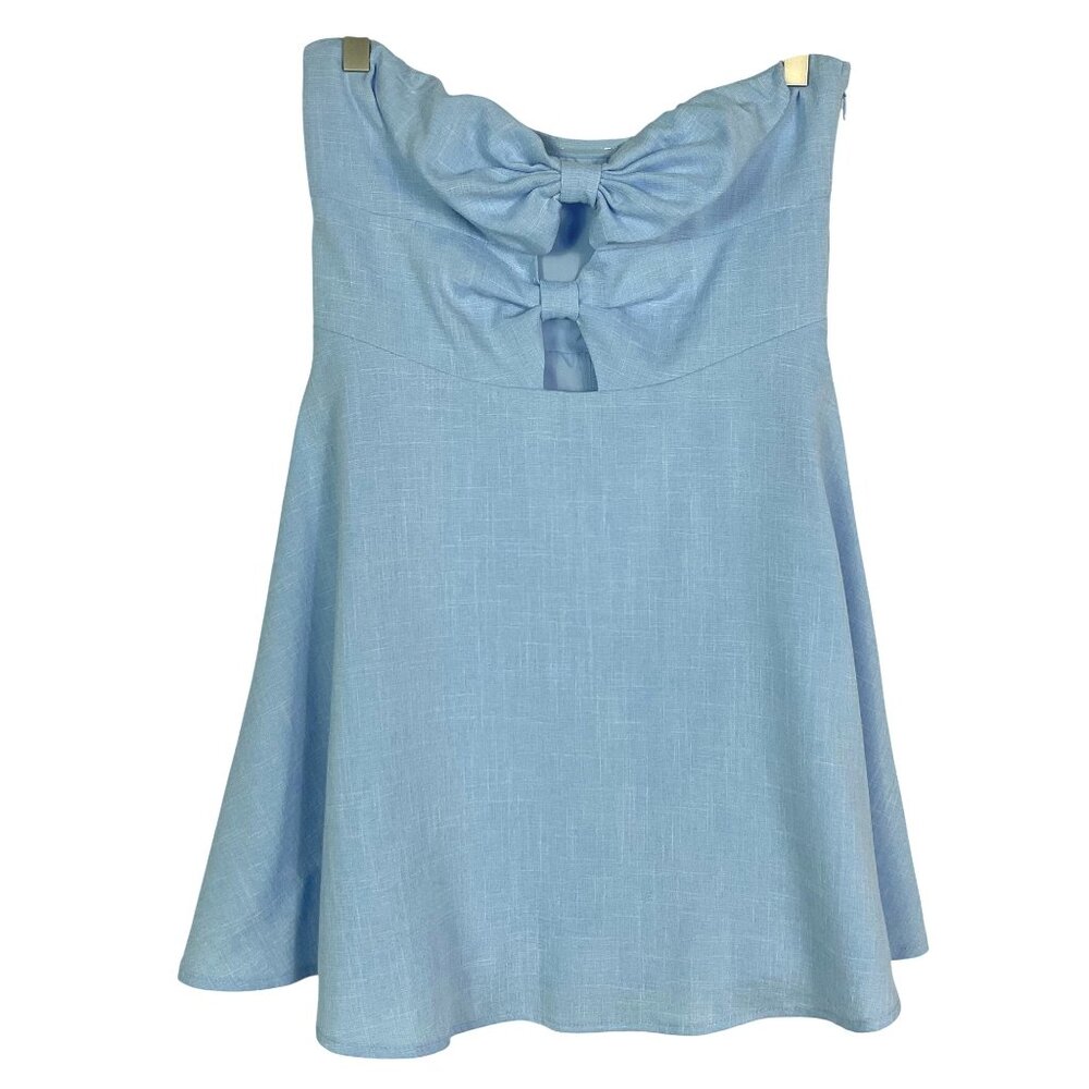 Altar'd State Sofia Strapless Mini Dress, Large, Lined, Poly/Viscose/Spandex - Picture 5 of 12